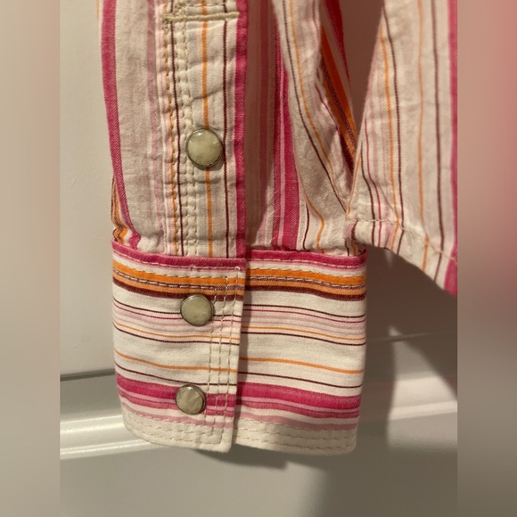 True Religion Western Style Women’s Striped Long-sleeve Button-down Medium - Picture 3 of 9
